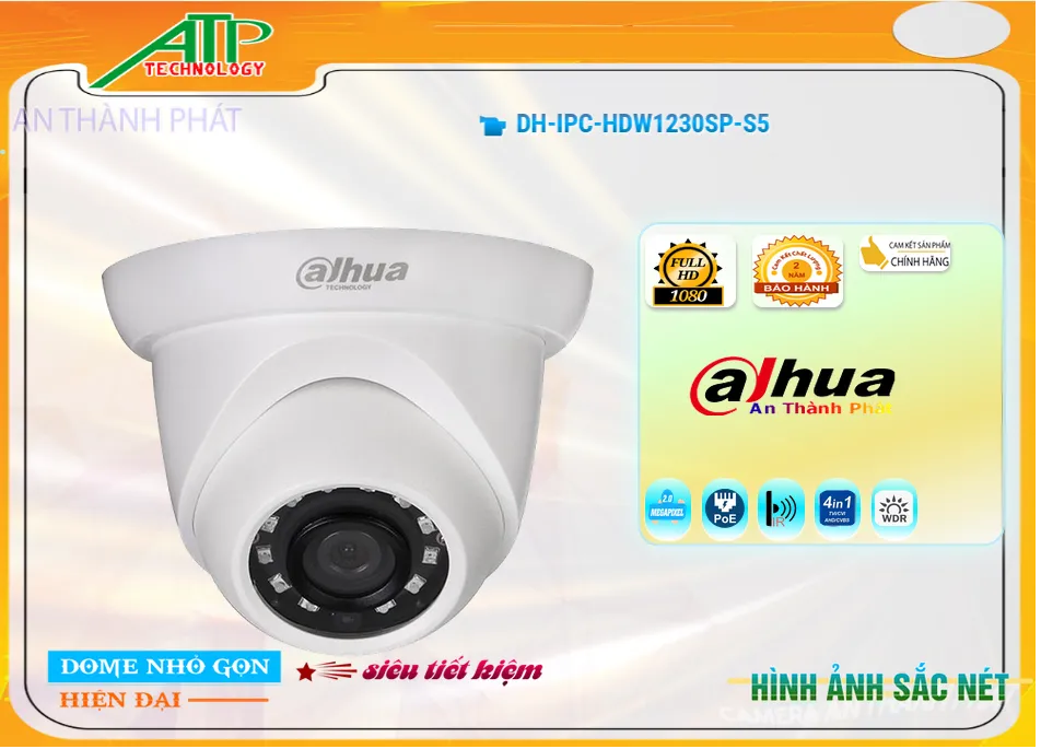 Camera Dahua DH-IPC-HDW1230SP-S5,thông số DH-IPC-HDW1230SP-S5,DH IPC HDW1230SP S5,Chất Lượng