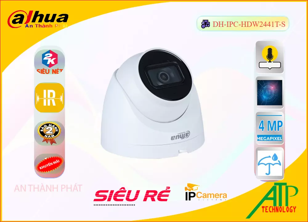 Camera DH-IPC-HDW2441T-S Công nghệ Ai,Giá DH-IPC-HDW2441T-S,DH-IPC-HDW2441T-S Giá Khuyến Mãi,bán DH-IPC-HDW2441T-S