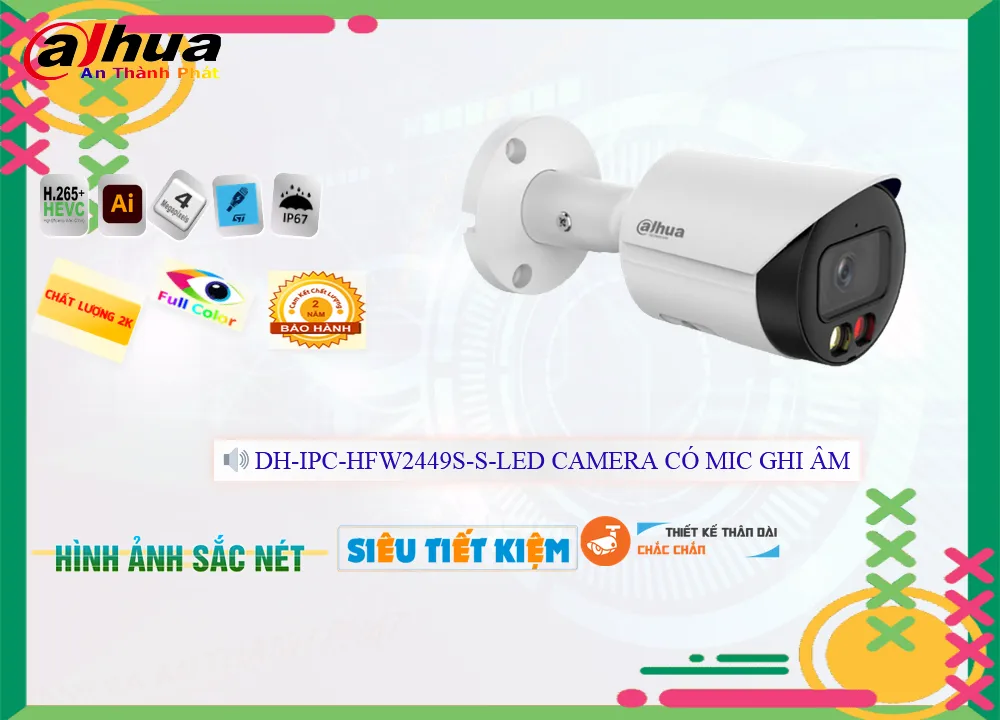 Camera Dahua DH-IPC-HDW2449T-S-LED,DH IPC HDW2449T S LED,Giá Bán DH-IPC-HDW2449T-S-LED  Dahua Chất Lượng