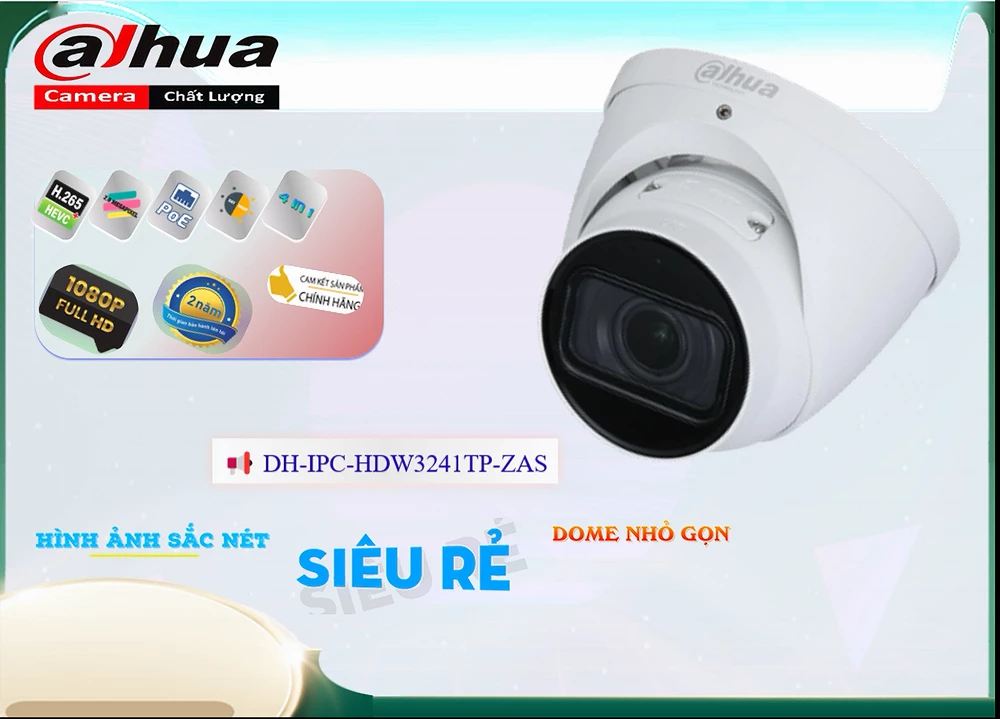 Camera Dahua DH-IPC-HDW3241TP-ZAS,Giá Ip POE Sắc Nét DH-IPC-HDW3241TP-ZAS,phân phối