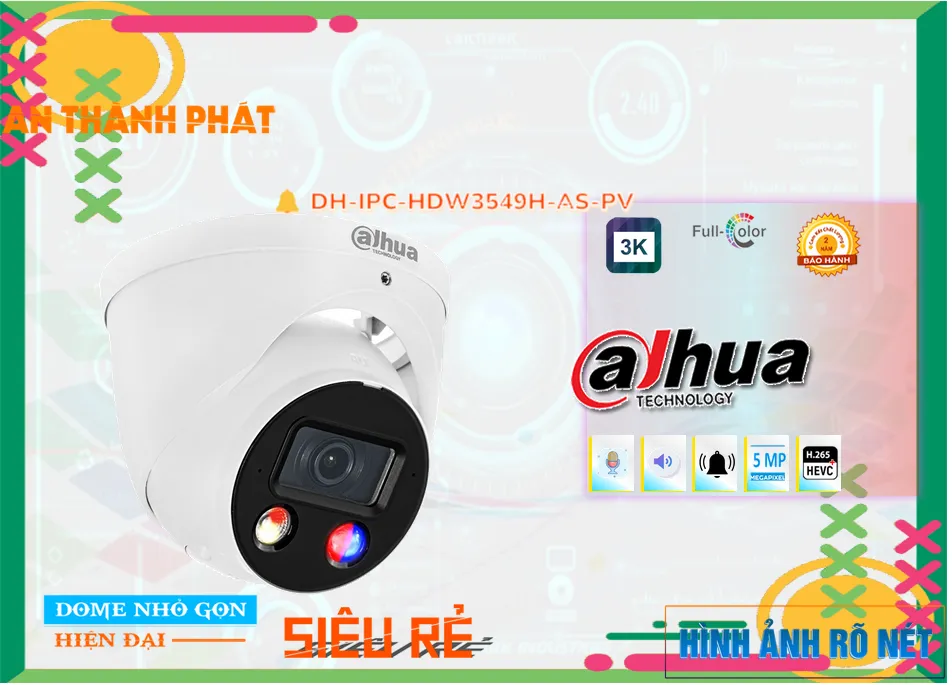 Camera Dahua DH-IPC-HDW3549H-AS-PV,DH-IPC-HDW3549H-AS-PV Giá Khuyến Mãi, Cấp Nguồ Qua Dây Mạng DH-IPC-HDW3549H-AS-PV