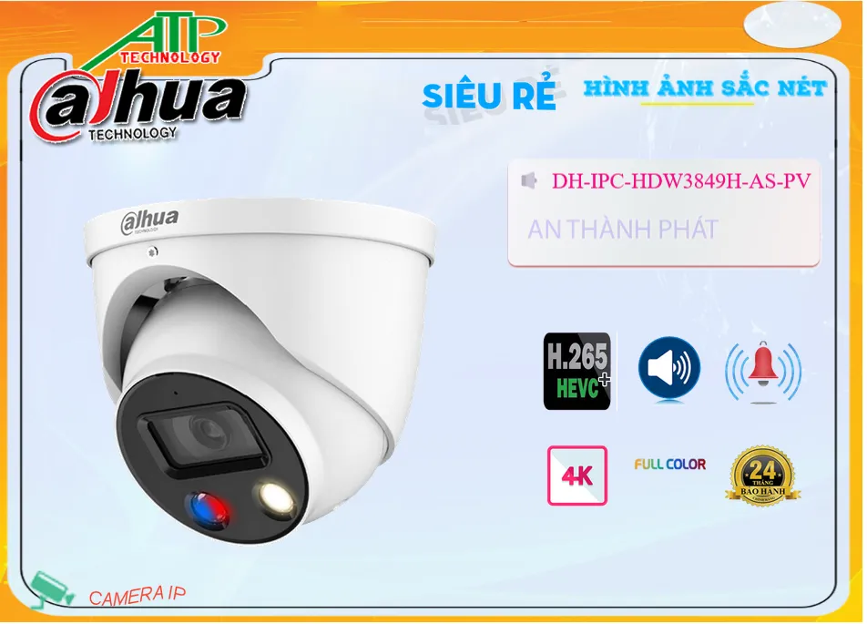 DH IPC HDW3849H AS PV,Camera Dahua DH-IPC-HDW3849H-AS-PV,DH-IPC-HDW3849H-AS-PV Giá rẻ, Công Nghệ POE
