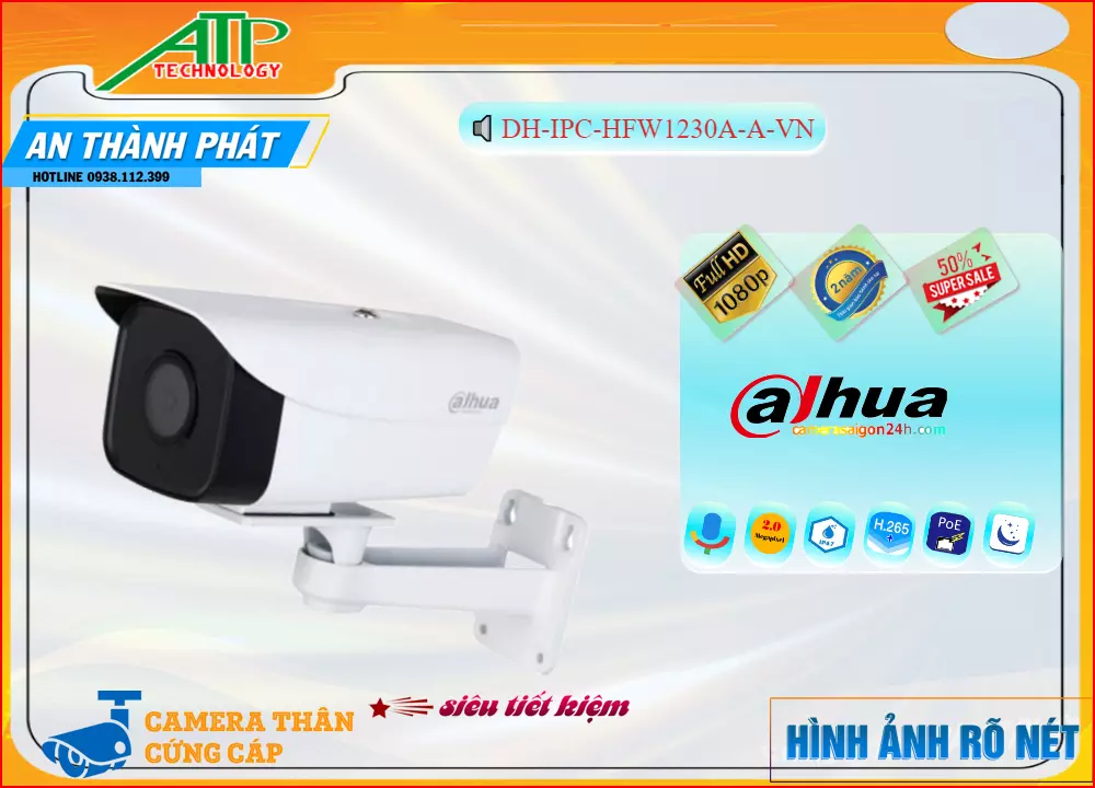 Camera dahua DH-IPC-HFW1230A-A-VN,Giá Ip POE Sắc Nét DH-IPC-HFW1230A-A-VN,phân phối