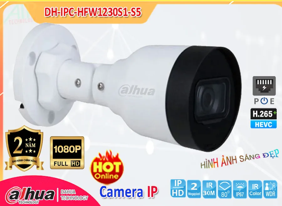 Camera IP Dahua DH-IPC-HFW1230S1-S5,Chất Lượng DH-IPC-HFW1230S1-S5,DH-IPC-HFW1230S1-S5 Công Nghệ Mới, Ip POE Sắc Nét