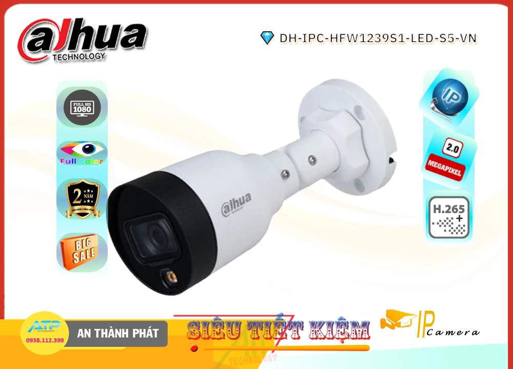 DH IPC HFW1239S1 LED S5 VN,Camera Dahua DH-IPC-HFW1239S1-LED-S5-VN,DH-IPC-HFW1239S1-LED-S5-VN Giá rẻ, IP