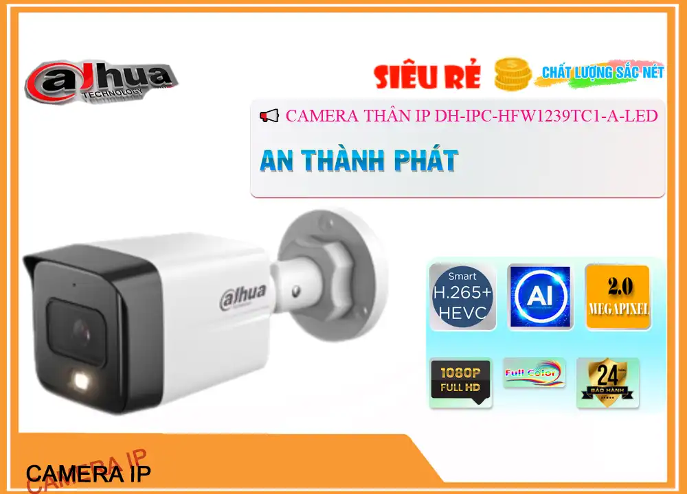 DH-IPC-HFW1239TC1-A-LED sắc nét Dahua DH-IPC-HFW1239TC1-A-LED sắc nét Dahua