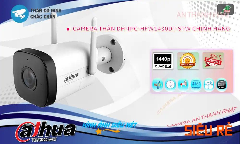 Camera Dahua Sắc Nét DH-IPC-HFW1430DT-STW