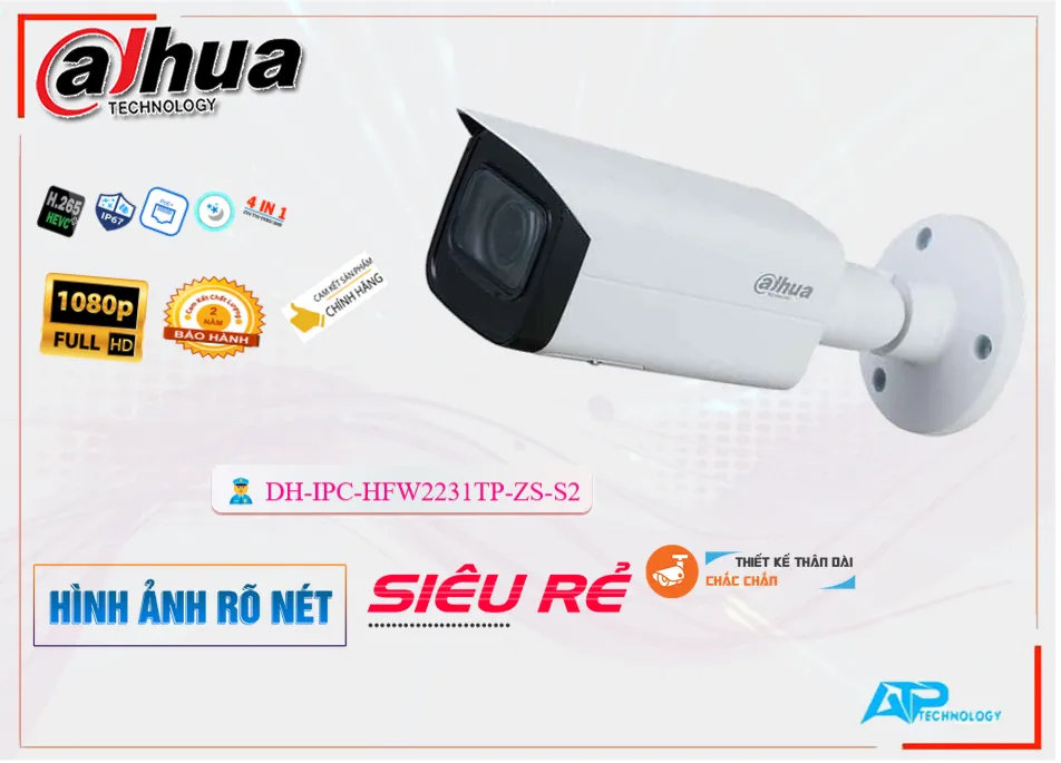 Camera Dahua DH-IPC-HFW2231TP-ZS-S2,DH IPC HFW2231TP ZS S2,Giá Bán Camera An Ninh Dahua DH-IPC-HFW2231TP-ZS-S2 Chất