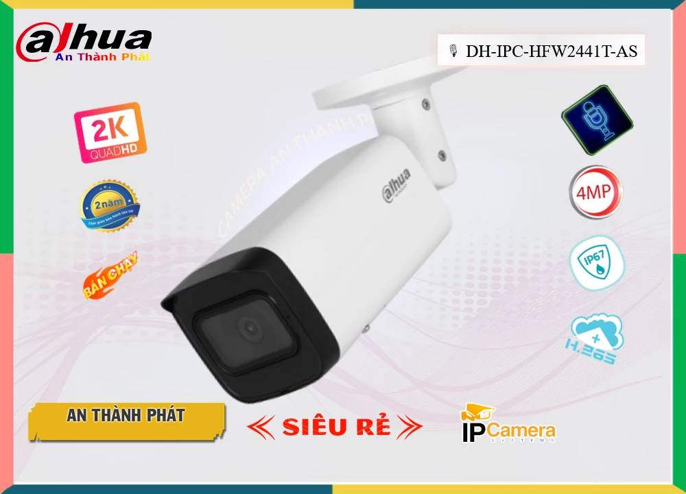Camera Dahua DH-IPC-HFW2441T-AS,Giá Cấp Nguồ Qua Dây Mạng DH-IPC-HFW2441T-AS,phân phối