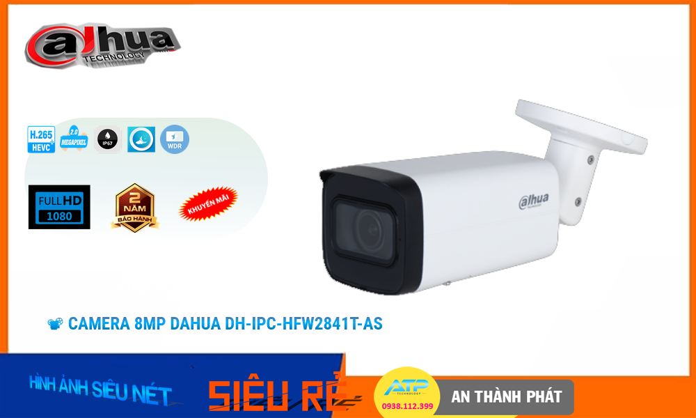 DH-IPC-HFW2841T-AS Camera đang khuyến mãi Dahua,DH-IPC-HFW2841T-AS Giá rẻ,DH IPC HFW2841T AS,Chất Lượng Camera Dahua