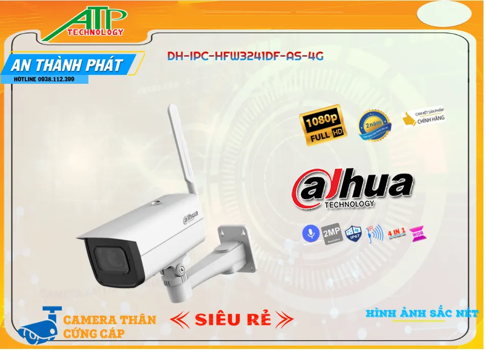 DH IPC HFW3241DF AS 4G,Camera Dahua DH-IPC-HFW3241DF-AS-4G,Chất Lượng DH-IPC-HFW3241DF-AS-4G,Giá IP