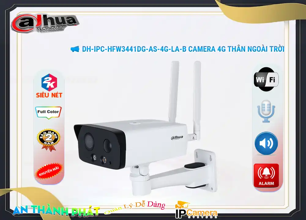 Camera 4G Dahua DH-IPC-HFW3441DG-AS-4G-LA-B,DH-IPC-HFW3441DG-AS-4G-LA-B Giá rẻ,DH IPC HFW3441DG AS 4G LA B,Chất Lượng