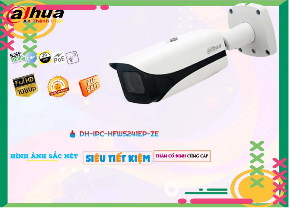 Camera Dahua DH-IPC-HFW5241EP-ZE,Giá DH-IPC-HFW5241EP-ZE,phân phối DH-IPC-HFW5241EP-ZE,DH-IPC-HFW5241EP-ZE Camera Dahua