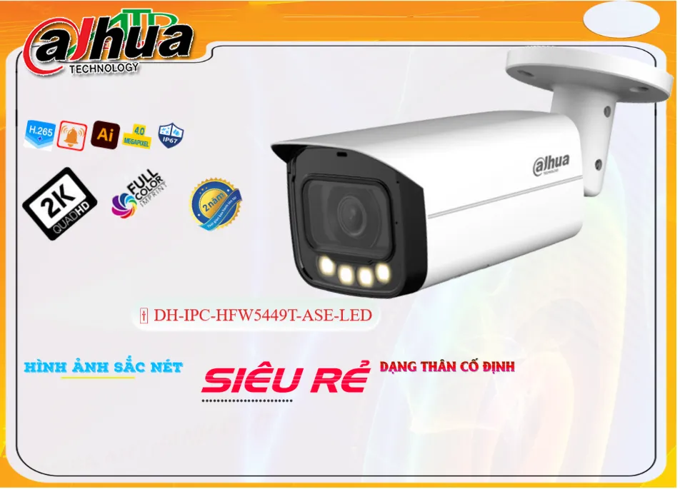 Camera Dahua DH-IPC-HFW5449T-ASE-LED,DH-IPC-HFW5449T-ASE-LED Giá rẻ,DH IPC HFW5449T ASE LED,Chất Lượng Camera Giá Rẻ