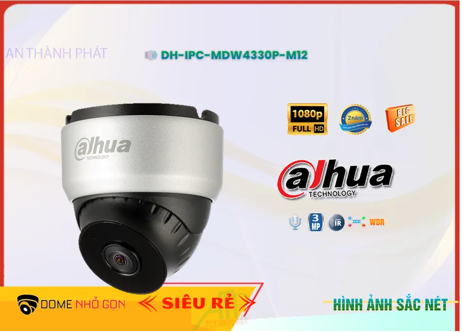 Camera Dahua DH-IPC-MDW4330P-M12,Chất Lượng DH-IPC-MDW4330P-M12,DH-IPC-MDW4330P-M12 Công Nghệ Mới, Công Nghệ IP