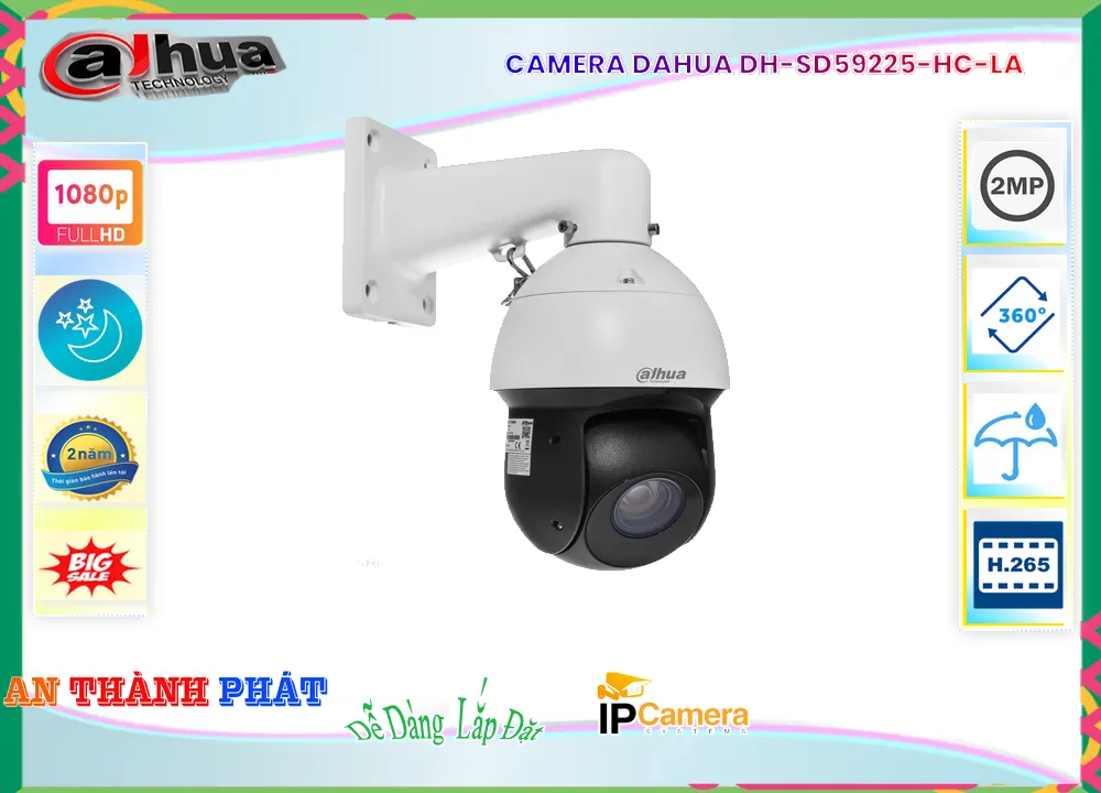 Camera Dahua DH-SD59225-HC-LA Speedom,Chất Lượng DH-SD59225-HC-LA,DH-SD59225-HC-LA Công Nghệ Mới, Công Nghệ HD