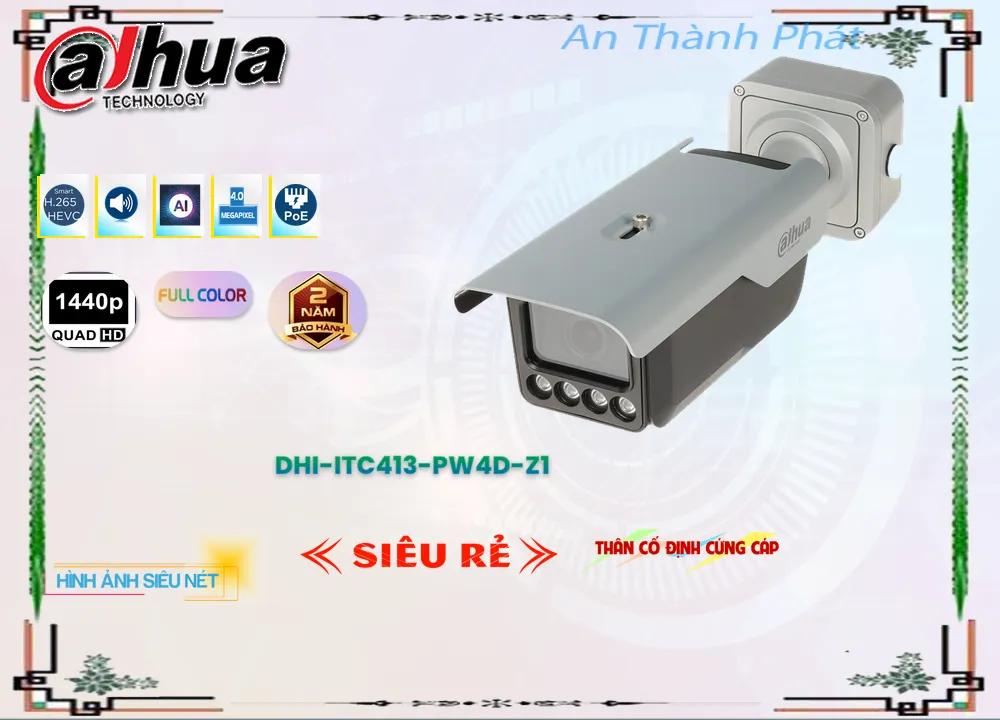 Camera Dahua DHI-ITC413-PW4D-IZ1,DHI ITC413 PW4D IZ1,Giá Bán DHI-ITC413-PW4D-IZ1 Camera  Dahua Giá rẻ