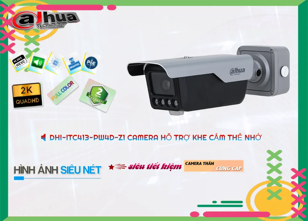 Camera Chụp Biển Số Dahua DHI-ITC413-PW4D-Z1,DHI-ITC413-PW4D-Z1 Giá rẻ,DHI ITC413 PW4D Z1,Chất Lượng Camera  Dahua