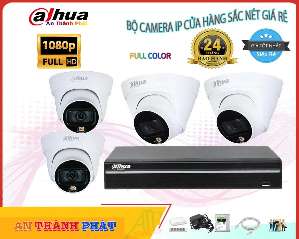 Chi tiết vềTrọn Bộ Camera Cửa Hàng Có Màu Ban Đêm FULL HD Chất lượng Với giá cạnh tranh sắc nét Trọn Bộ Camera Cửa Hàng Có Màu Ban Đêm FULL HD Camera chính hãng