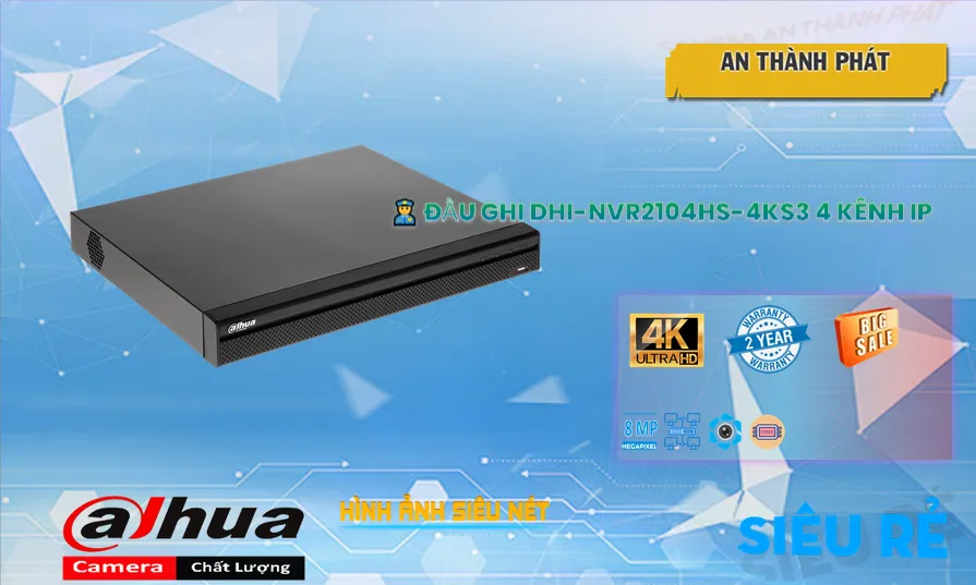 DHI-NVR2104HS-4KS3 Đầu ghi Camera Dahua Chức Năng Cao Cấp DHI-NVR2104HS-4KS3 Đầu ghi Camera Dahua Chức Năng Cao Cấp