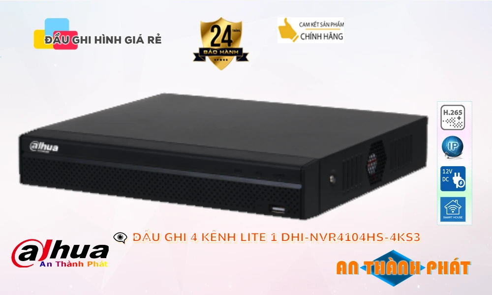 Đầu Thu Dahua DHI-NVR4104HS-4KS3 Đầu Thu Dahua DHI-NVR4104HS-4KS3