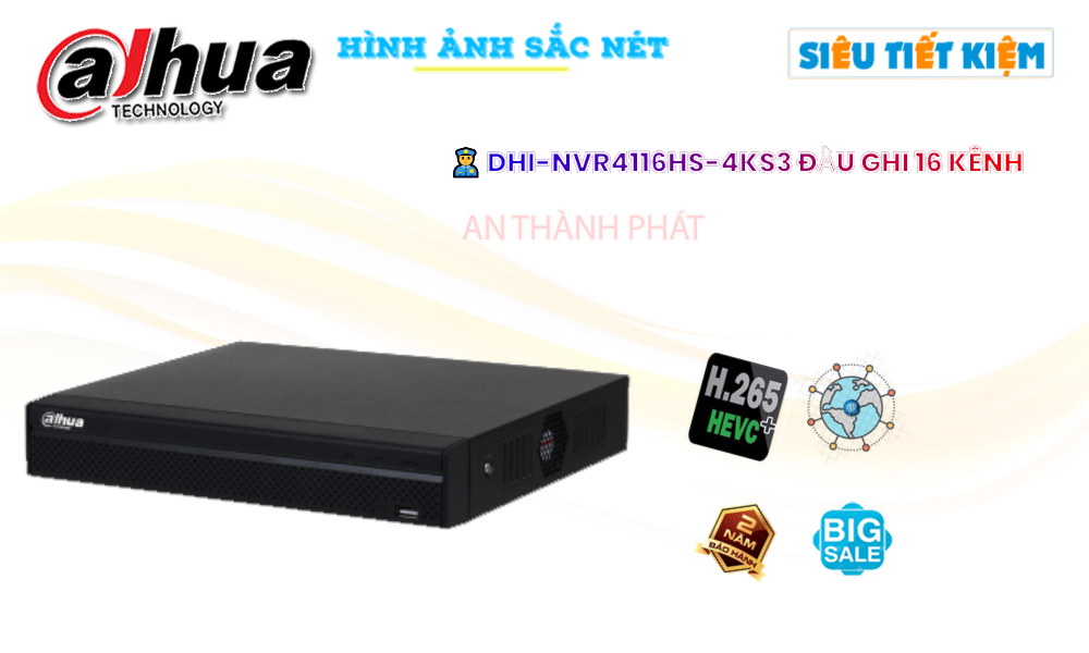 DHI-NVR4116HS-4KS3 Sắc Nét Dahua DHI-NVR4116HS-4KS3 Sắc Nét Dahua