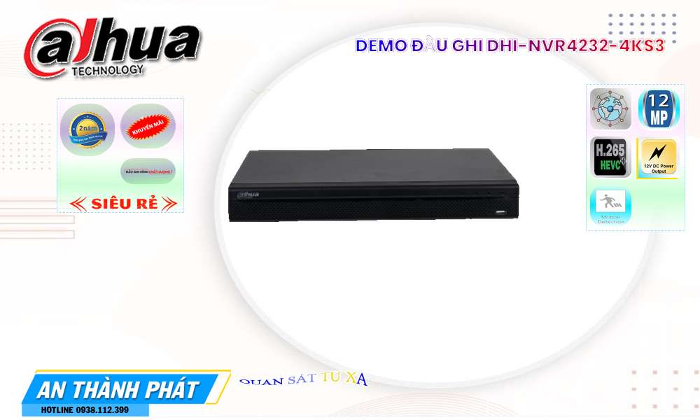 Dahua DHI-NVR4232-4KS3 Sắc Nét Dahua DHI-NVR4232-4KS3 Sắc Nét