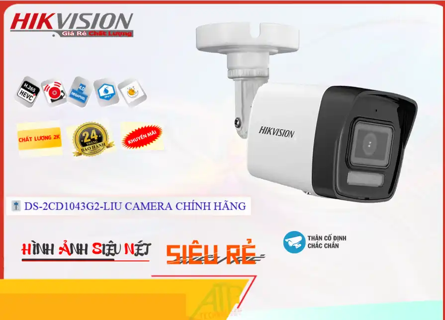 Camera DS-2CD1043G2-LIU Hikvision,DS-2CD1043G2-LIU Giá rẻ,DS-2CD1043G2-LIU Giá Thấp Nhất,Chất Lượng IP