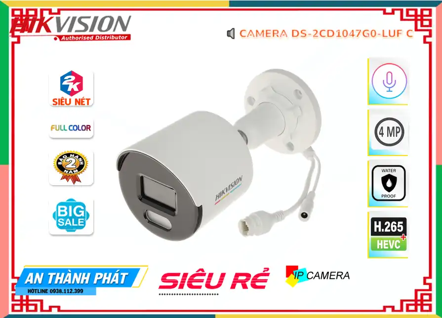 Camera Hikvision DS-2CD1047G0-LUFC,DS 2CD1047G0 LUFC,Giá Bán DS-2CD1047G0-LUFC Camera An Ninh Hikvision