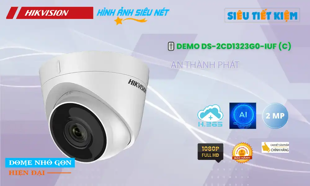 DS-2CD1323G0-IUF (C) sắc nét Hikvision
