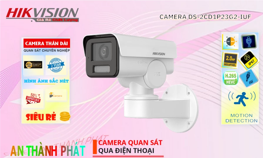 Camera An Ninh  Hikvision DS-2CD1P23G2-IUF Chức Năng Cao Cấp