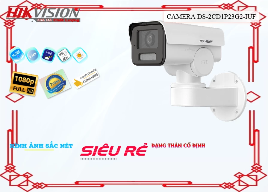 Camera Hikvision DS-2CD1P23G2-IUF,DS-2CD1P23G2-IUF Giá rẻ,DS-2CD1P23G2-IUF Giá Thấp Nhất,Chất Lượng IP