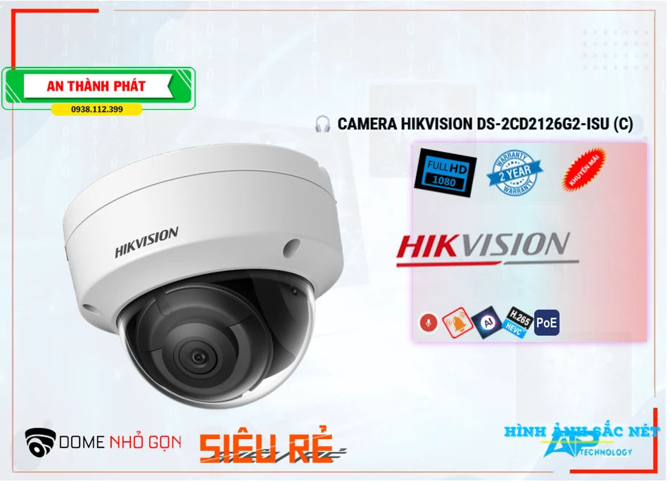 Camera Hikvision DS-2CD2126G2-ISU(C),thông số DS-2CD2126G2-ISU(C), Ip Sắc Nét DS-2CD2126G2-ISU(C) Giá rẻ,DS 2CD2126G2