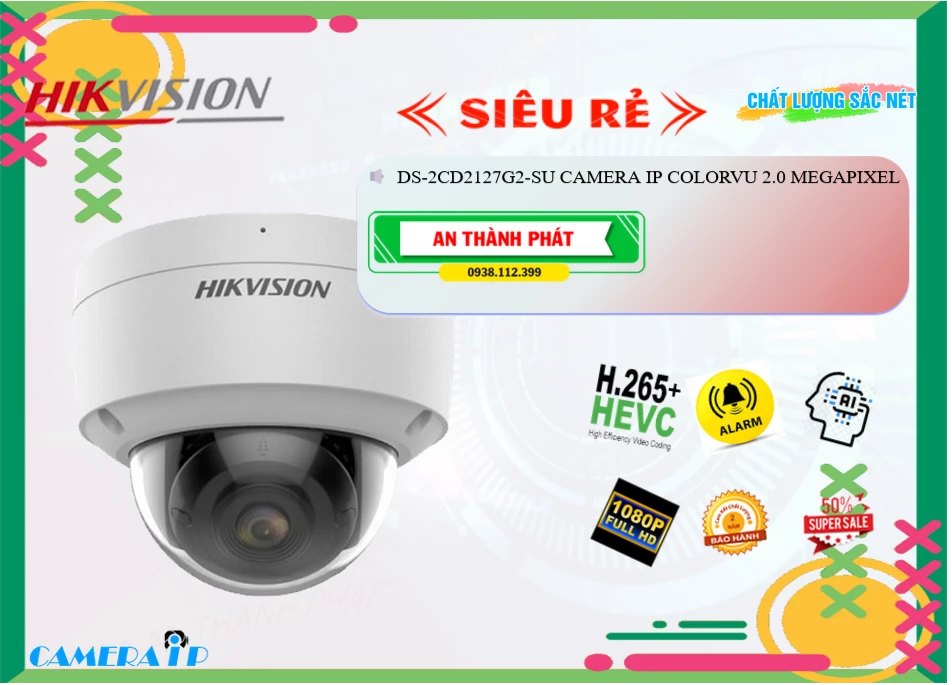 Camera Full Color Hikvision DS-2CD2127G2-SU,DS-2CD2127G2-SU Giá Khuyến Mãi, HD IP DS-2CD2127G2-SU Giá