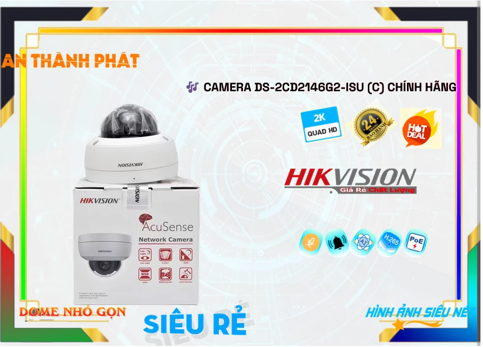 Camera Hikvision DS-2CD2146G2-ISU(C),DS-2CD2146G2-ISU(C) Giá Khuyến Mãi, IP DS-2CD2146G2-ISU(C) Giá