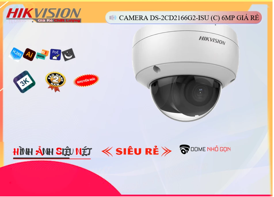 Camera Hikvision DS-2CD2166G2-ISU(C),DS-2CD2166G2-ISU(C) Giá Khuyến Mãi, Ip Sắc Nét DS-2CD2166G2-ISU(C) Giá