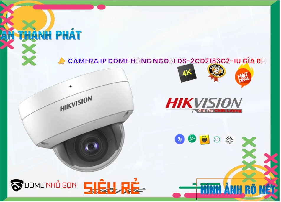 Camera 4K Hikvision DS-2CD2183G2-IU,Giá DS-2CD2183G2-IU,DS-2CD2183G2-IU Giá Khuyến Mãi,bán Camera Hikvision Thiết kế