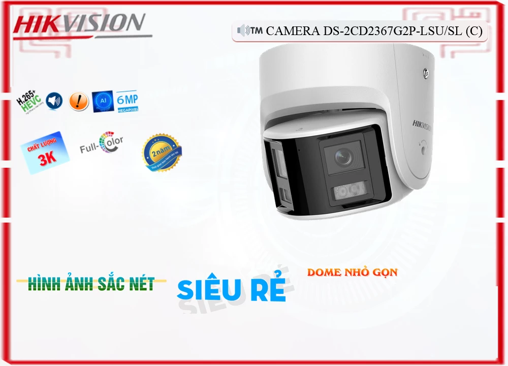 Camera Hikvision DS-2CD2367G2P-LSU/SL(C),Giá DS-2CD2367G2P-LSU/SL(C),phân phối