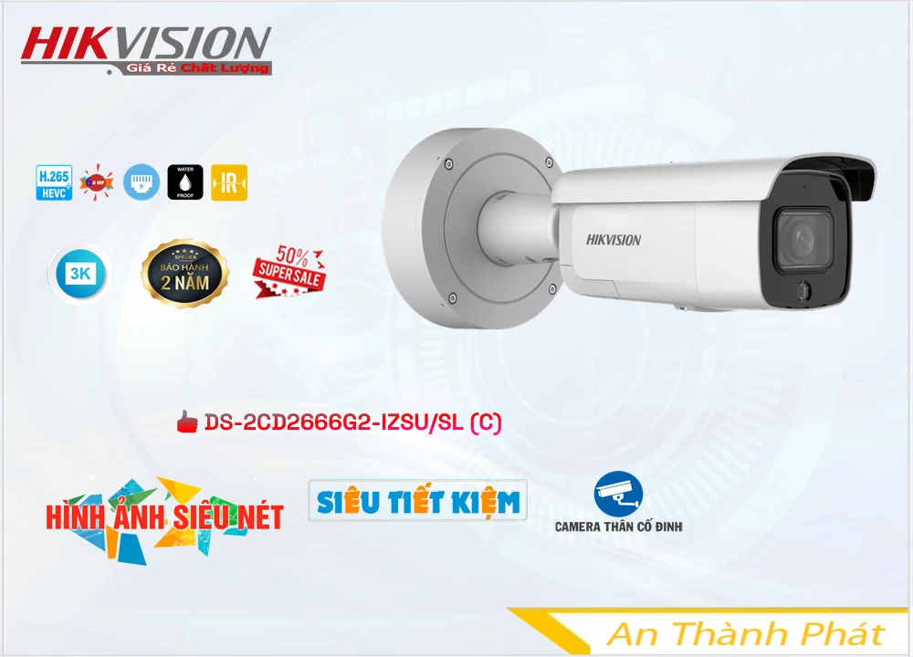 Camera Hikvision DS-2CD2666G2-IZSU/SL(C),DS-2CD2666G2-IZSU/SL(C) Giá Khuyến Mãi, Công Nghệ IP DS-2CD2666G2-IZSU/SL(C)