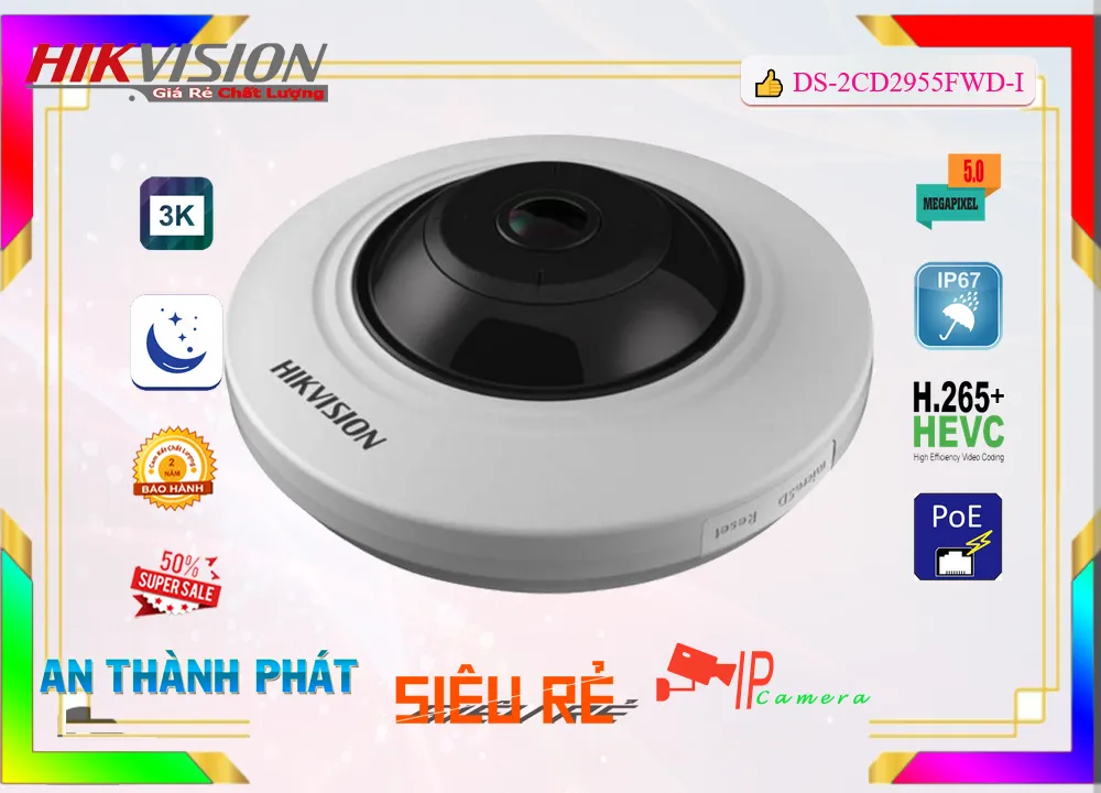 Camera Hikvision DS-2CD2955FWD-I,DS-2CD2955FWD-I Giá rẻ,DS-2CD2955FWD-I Giá Thấp Nhất,Chất Lượng IP