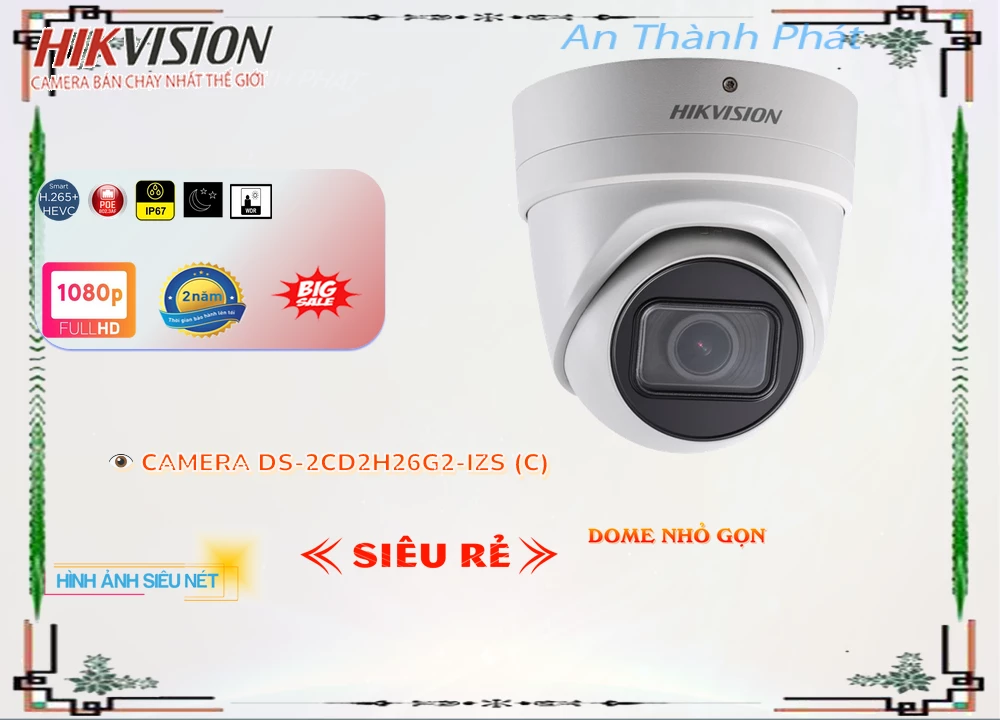 Camera Hikvision DS-2CD2H26G2-IZS(C),Giá DS-2CD2H26G2-IZS(C),DS-2CD2H26G2-IZS(C) Giá Khuyến Mãi,bán DS-2CD2H26G2-IZS(C)