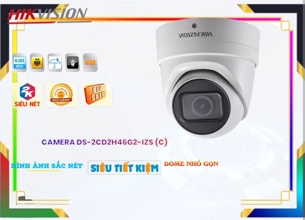 Camera Hikvision DS-2CD2H46G2-IZS(C),DS-2CD2H46G2-IZS(C) Giá Khuyến Mãi, HD IP DS-2CD2H46G2-IZS(C) Giá
