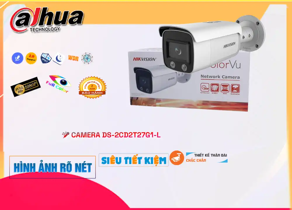 DS 2CD2T27G1 L,Camera An Ninh Hikvision DS-2CD2T27G1-L Thiết kế Đẹp,Chất Lượng DS-2CD2T27G1-L,Giá IP