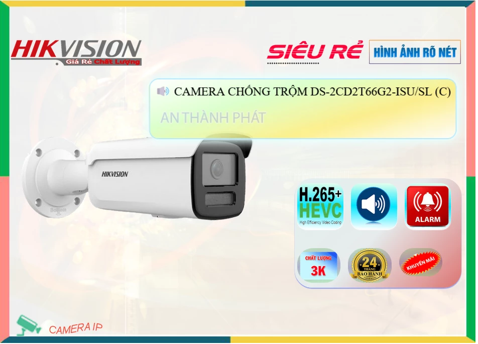 Camera Hikvision DS-2CD2T66G2-ISU/SL(C),DS-2CD2T66G2-ISU/SL(C) Giá rẻ,DS 2CD2T66G2 ISU/SL(C),Chất Lượng
