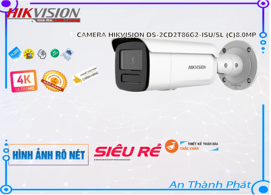 Camera Hikvision DS-2CD2T86G2-ISU/SL(C),Chất Lượng DS-2CD2T86G2-ISU/SL(C),DS-2CD2T86G2-ISU/SL(C) Công Nghệ Mới, Công