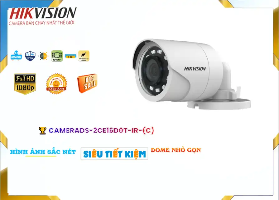 Camera Hikvision DS-2CE16D0T-IR(C),DS 2CE16D0T IR(C),Giá Bán Camera DS-2CE16D0T-IR(C) Giá rẻ ,DS-2CE16D0T-IR(C) Giá