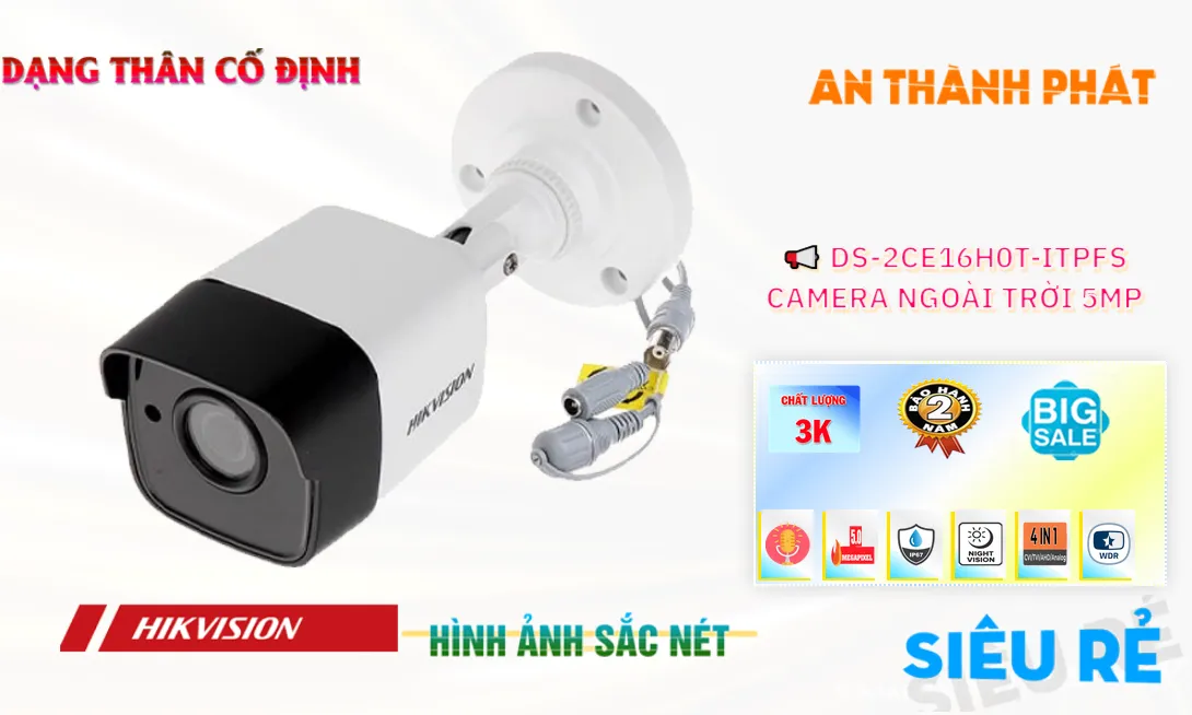 DS-2CE16H0T-ITPFS4 camera hikvision  giá rẻ