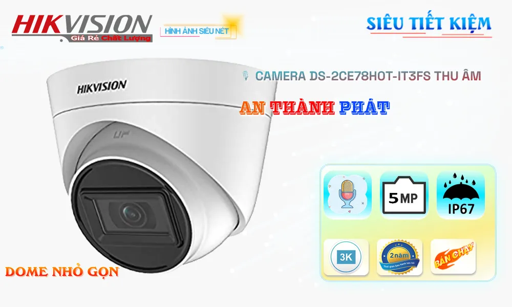 Camera DS-2CE78H0T-IT3FS Độ Nét Cao