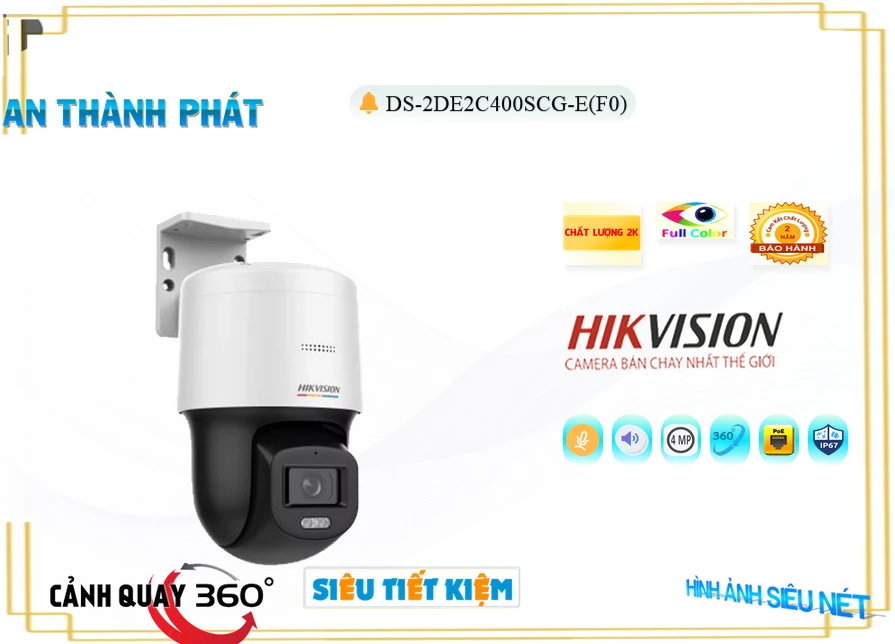 DS 2DE2C400SCG E(F0),Camera HikVision DS-2DE2C400SCG-E(F0),DS-2DE2C400SCG-E(F0) Giá rẻ, Công Nghệ IP