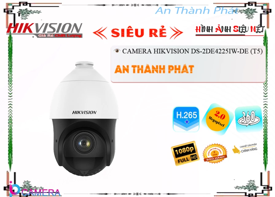 Camera Hikvision DS-2DE4225IW-DE(T5),DS-2DE4225IW-DE(T5) Giá Khuyến Mãi, Công Nghệ IP DS-2DE4225IW-DE(T5) Giá